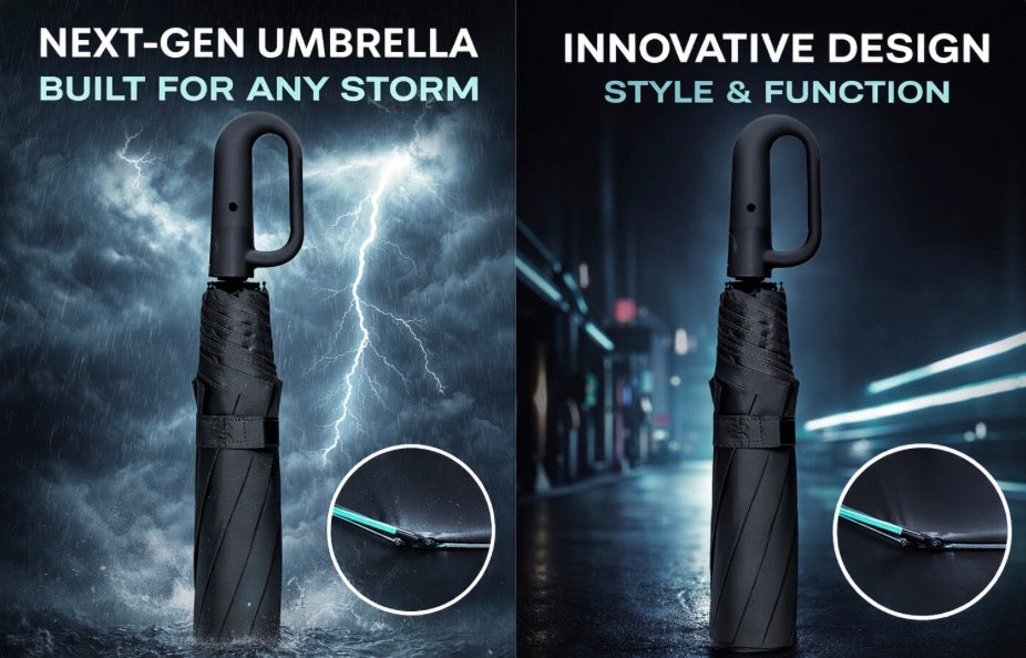 Automatic Folding Umbrella, 1 Count/60Pcs Portable Rain Umbrella with Loop Buckle, Windproof & Waterproof Umbrella for Men & Women #GLOBAL PICKS
