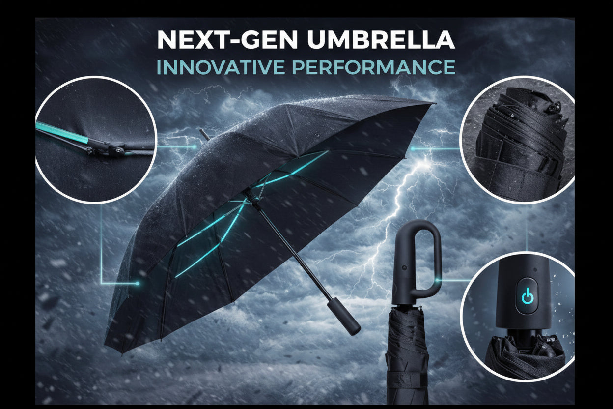 Automatic Folding Umbrella, 1 Count/60Pcs Portable Rain Umbrella with Loop Buckle, Windproof & Waterproof Umbrella for Men & Women #GLOBAL PICKS